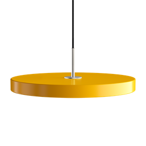 Umage - Asteria pendel m/ ståltop - medium - Saffron yellow (Ø43 cm)